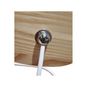 Lot de 2 petits miroirs sur pied inclinables/détachables en bois et métal - ZOOM