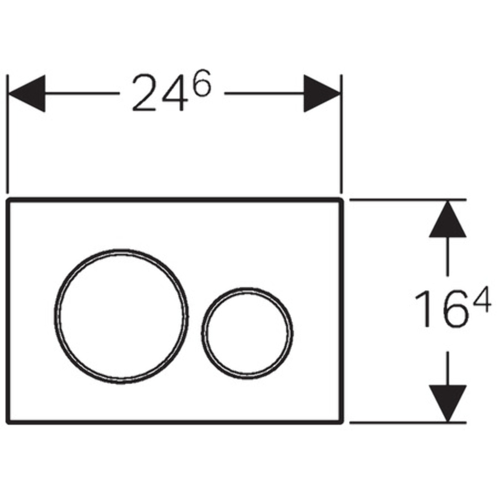 Duofix Pack Bâti-support extra-plat 114 cm UP720, gain de place + Plaque Sigma 20, Blanc et chromé (111.796.00.1-C)