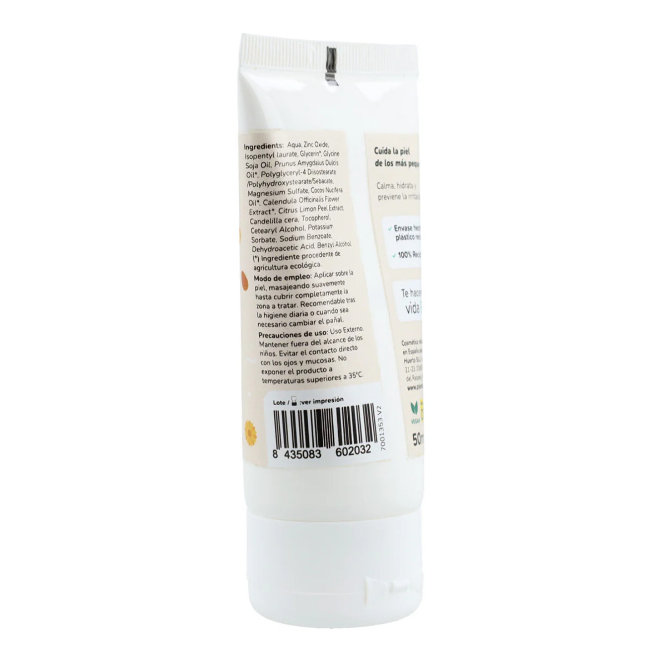 Crema pañal Baby caléndula y almendras dulces Planeta Huerto 50 ml
