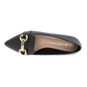 Marina Galanti Scarpe Donna Ballet Flat with Gold Horsebit MG W24A036 Black