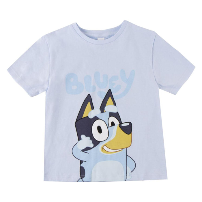 Camiseta Corta Bluey - Color Azul Claro