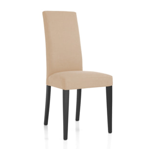 Tomasucci Ensemble de 2 chaises LELLA en tissu beige