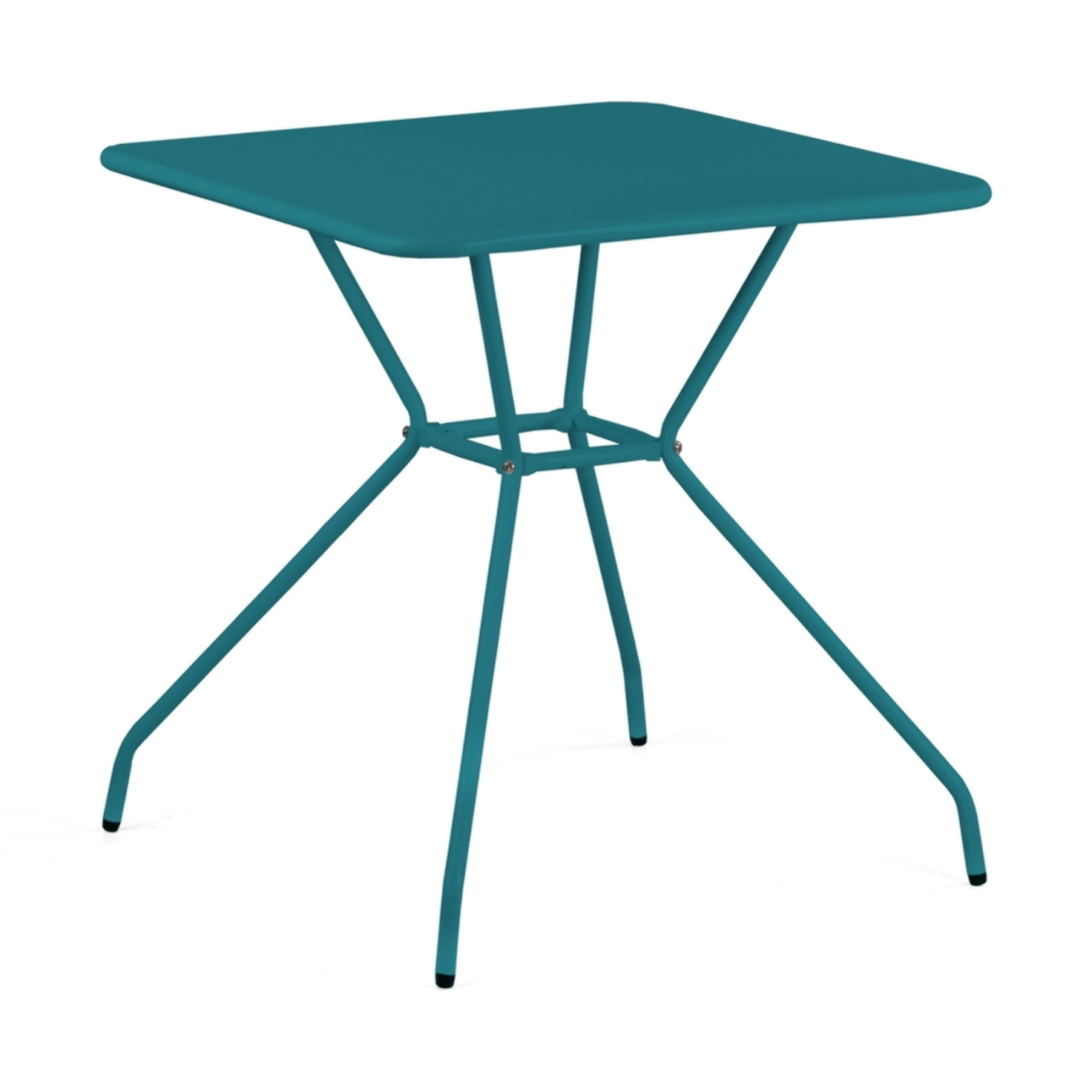 Tavolo da giardino in acciaio 70x70x73 cm, blu