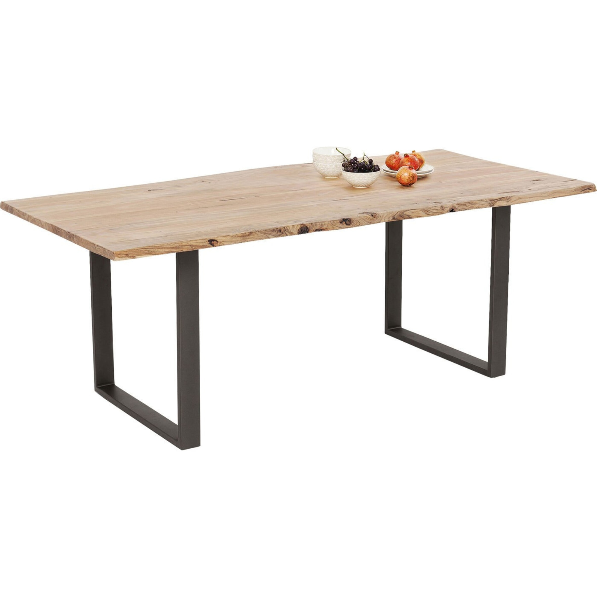 Table Harmony acacia acier Kare Design