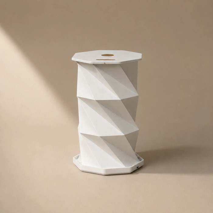 Lampe à poser en papier blanc - Kami