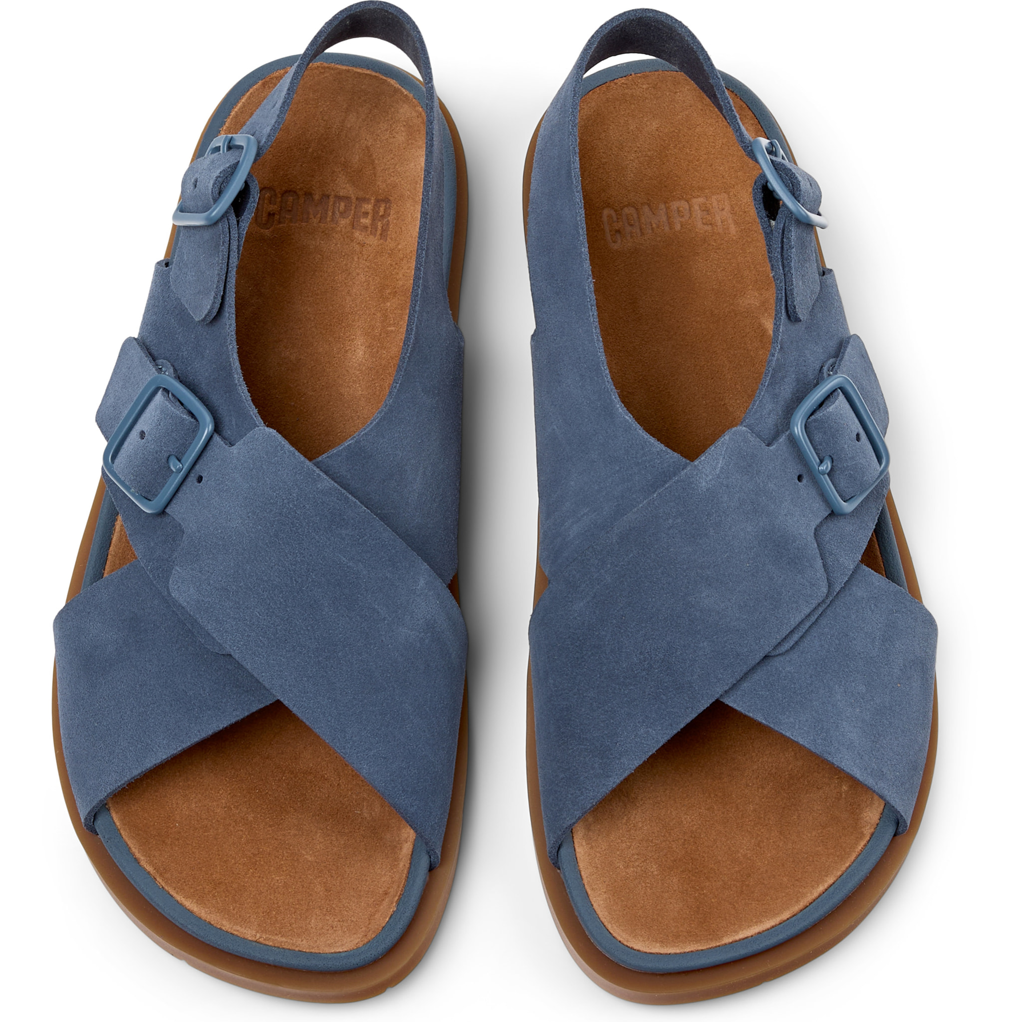 Sandalias - CAMPER Lluc Sandal - Azul - Cuero de gamuza