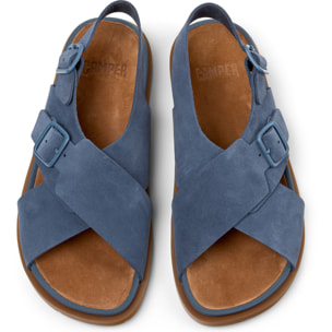 Sandalias - CAMPER Lluc Sandal - Azul - Cuero de gamuza
