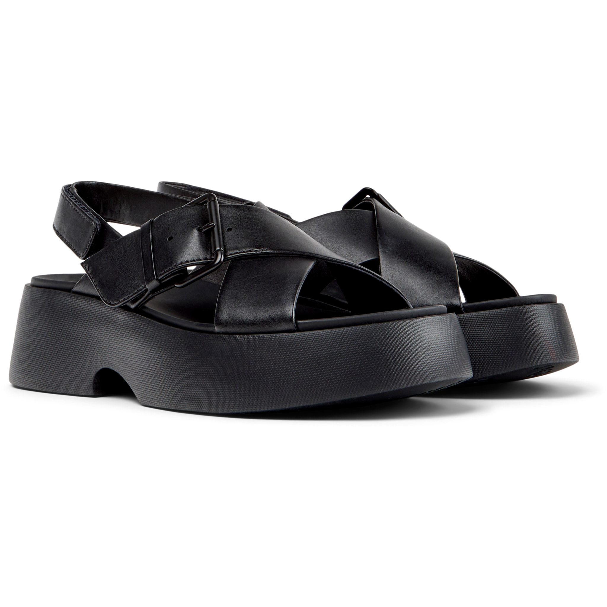 Sandalias - CAMPER Tasha - Negro - Cuero liso