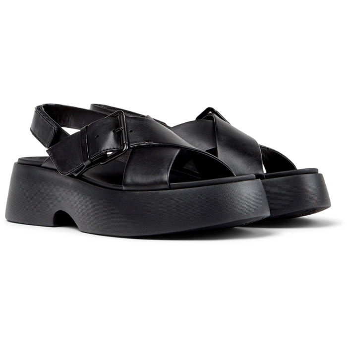 Sandalias - CAMPER Tasha - Negro - Cuero liso