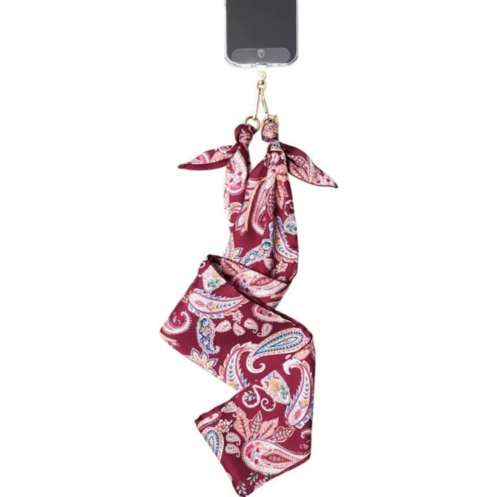 Cordon téléphone FORCE CASE Bandoulière bandana Bordeaux