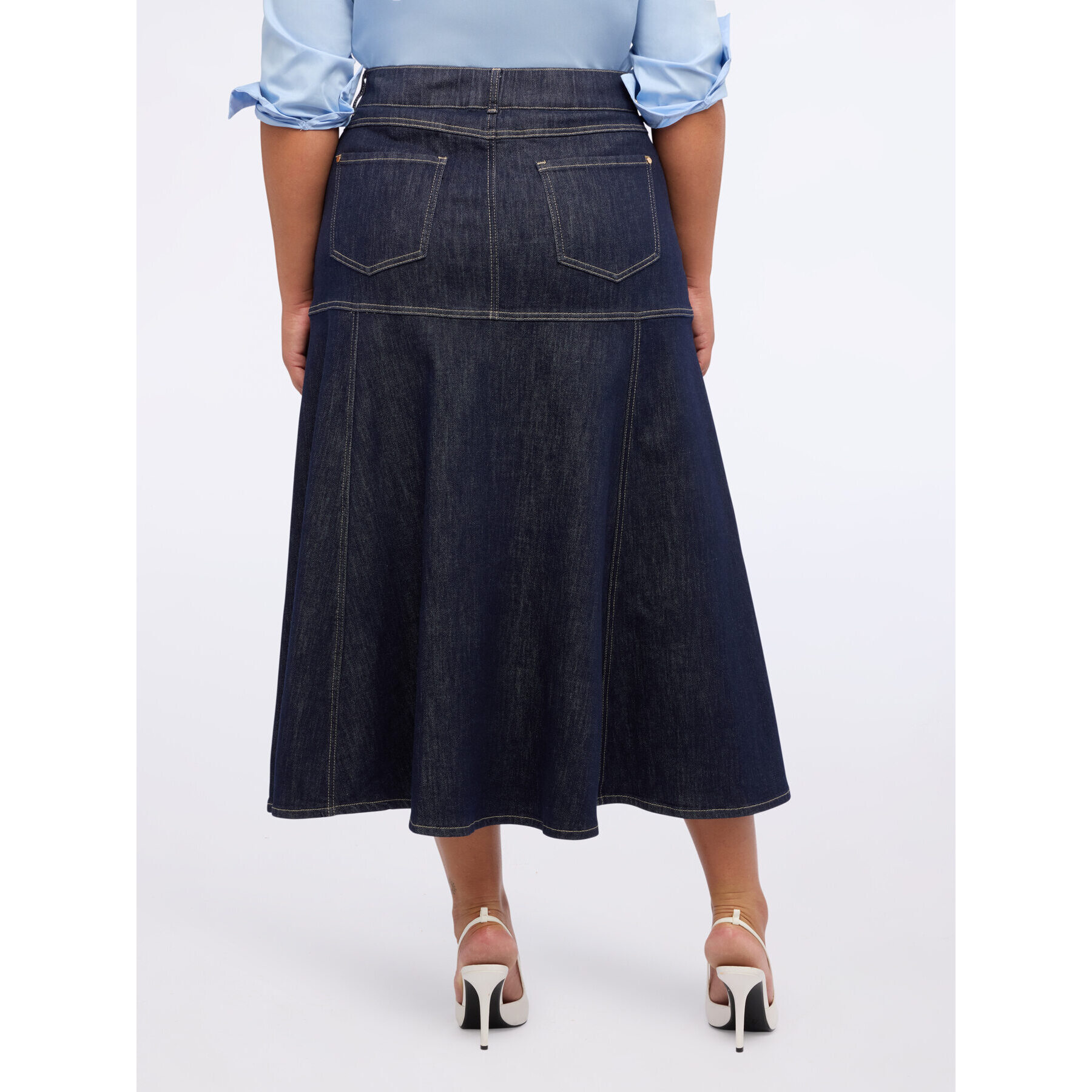 Fiorella Rubino - Gonna lunga in denim - Blu