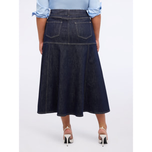 Fiorella Rubino - Gonna lunga in denim - Blu