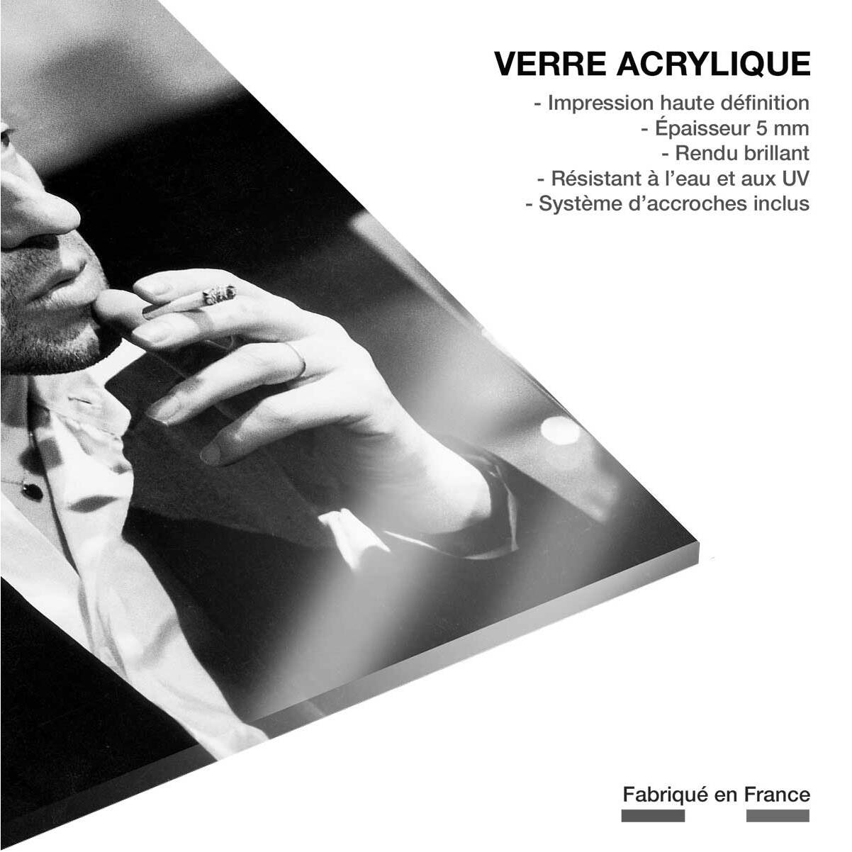 Tableau serge gainsbourg à la tv  Tableau plexiglas