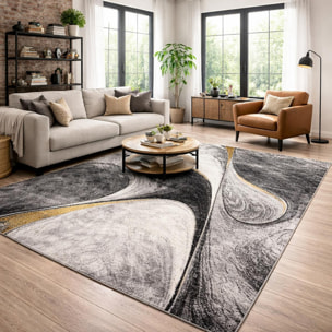 Tapis moderne Tavo avec motif de gouttes d'eau