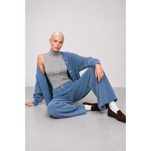 Kocca - Blusa a body senza maniche con collo alto e incrocio Donna