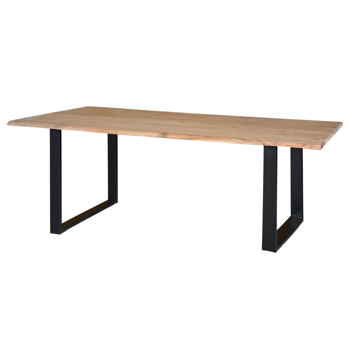 Mesa de comedor - madera de acacia y hierro