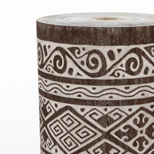 Ensemble parasol en macramé et pied de parasol en bois de suar - Fakélé