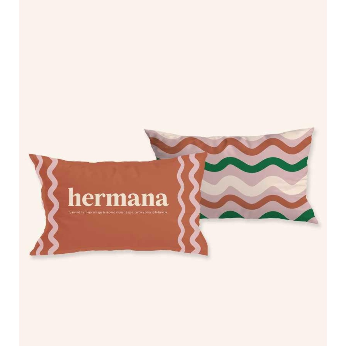 Funda de Cojín "Hermana" Formato alargado