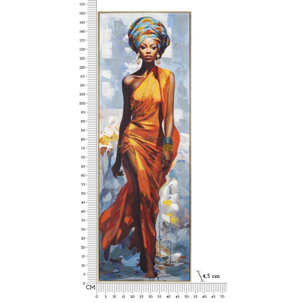 DIPINTO SU TELA C/CORNICE DAPHNE -B- CM 52X4,5X152