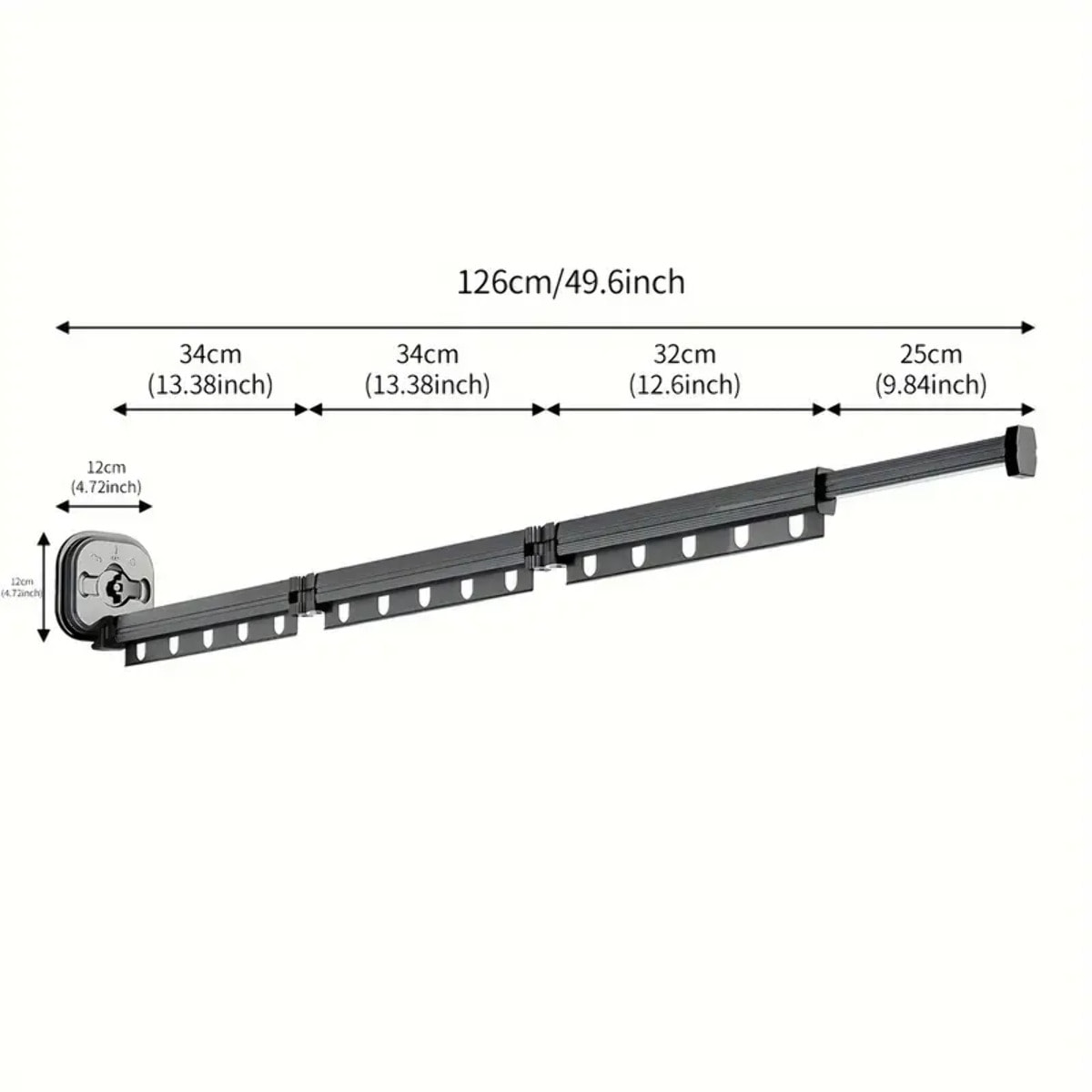 Séchoir à linge mural PYTHON 125cm