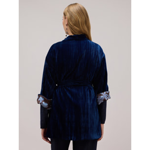 Oltre - Velvet kimono - Azul