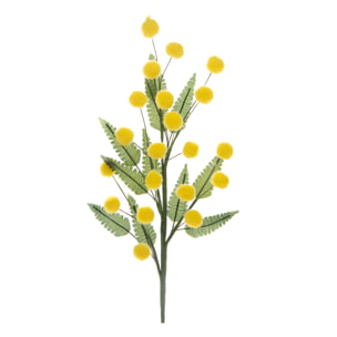 Tralcetto Di Mimosa. Altezza 32 Cm - Pezzi 24 - 7X32X1,5cm - Colore: Giallo - Bianchi Dino - Fiori Artificiali