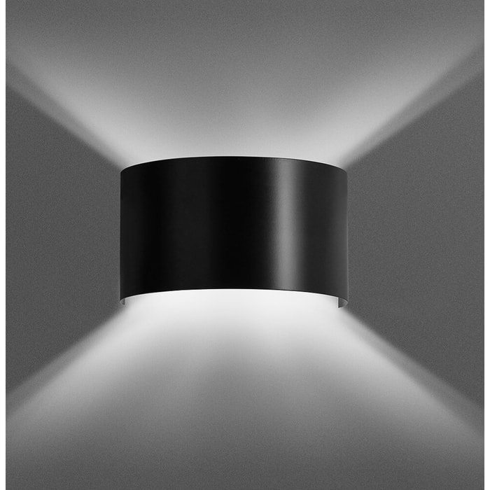Lampada da parete FOLD in acciaio nero opaco