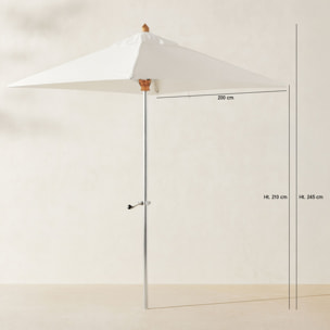 Parasol en aluminium et toile blanc 200cm COMETE