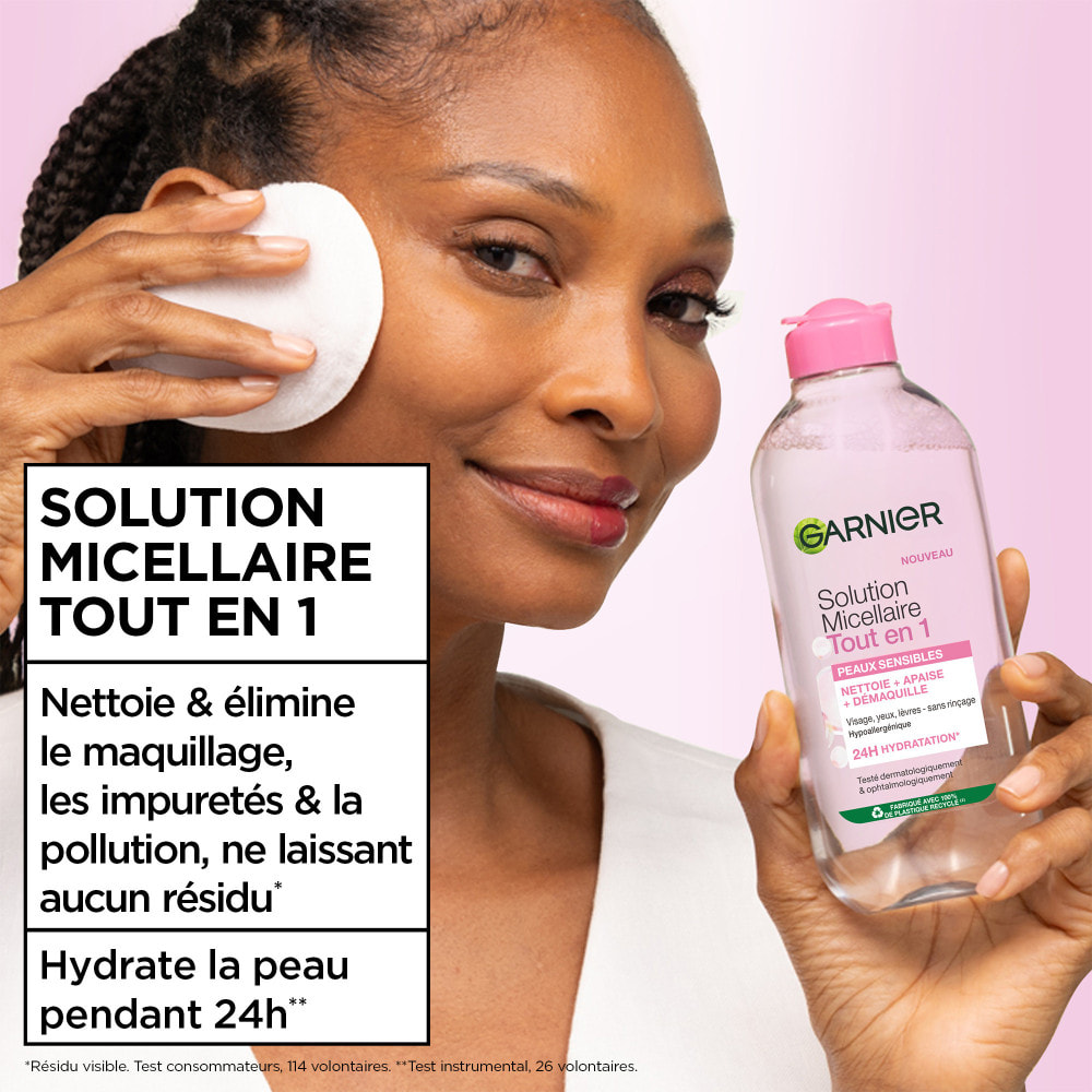 Lot de 6 - Garnier SkinActive Micellaire Tout en 1 Peaux Sensibles 400mL