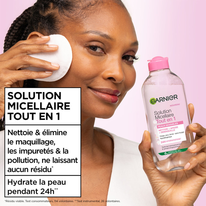 Lot de 6 - Garnier SkinActive Micellaire Tout en 1 Peaux Sensibles 400mL