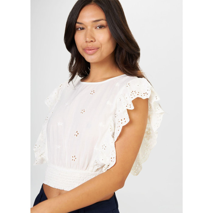 BLUSA BIANCO LANA CONBIPEL