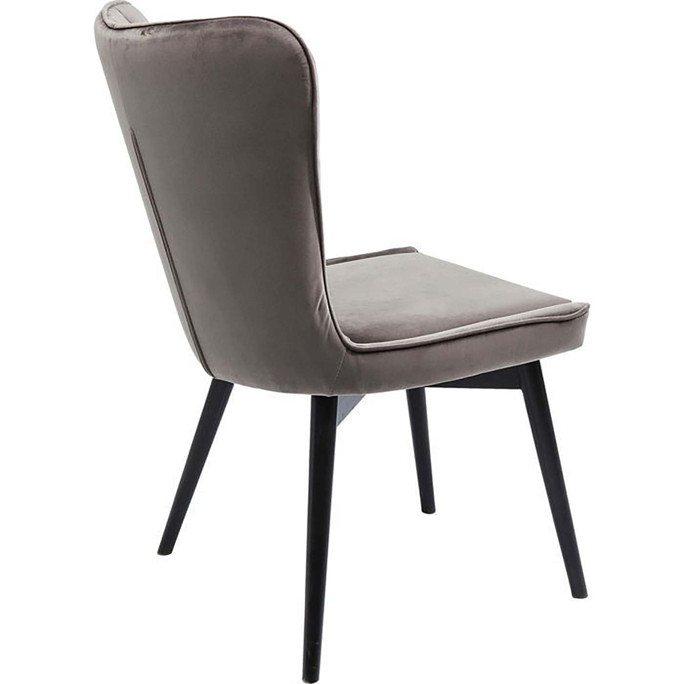 Chaise Marshall velours gris Kare Design