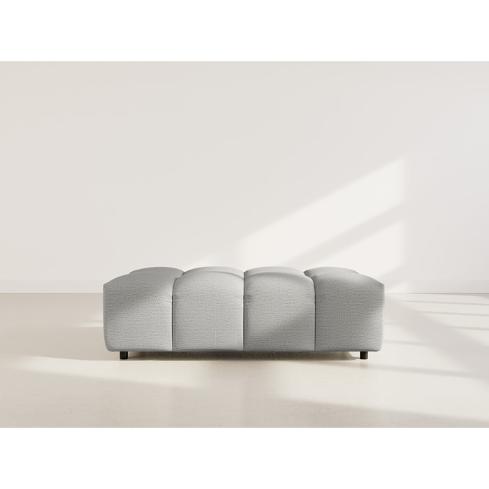 Adelaide - pouf en tissu texturé - Gris
