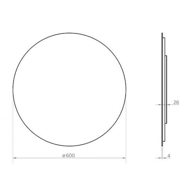 Miroir de salle de bain Frost Alday, 60 cm