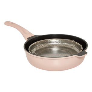 Sauteuse Aluro aluminium rose D28cm