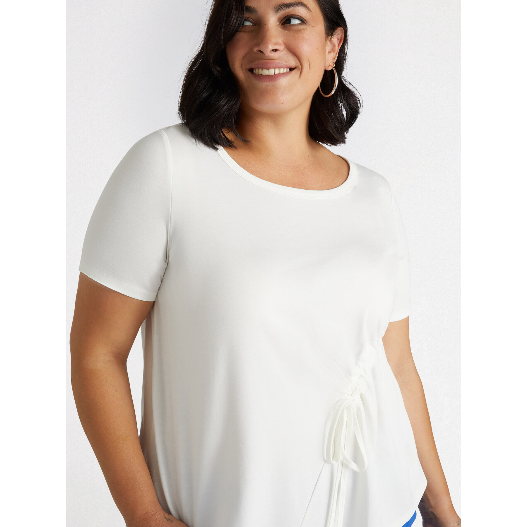 Fiorella Rubino - T-shirt con arricciatura - Bianco