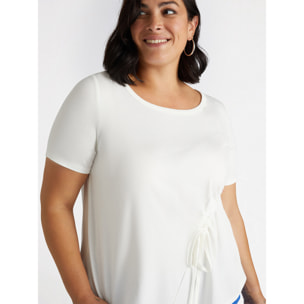 Fiorella Rubino - T-shirt con arricciatura - Bianco