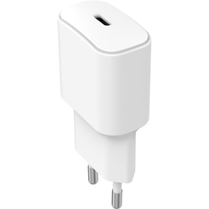 Chargeur secteur ESSENTIELB chargeur 20W + cable USB-C / USB-C blanc