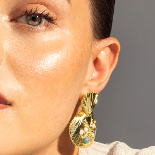 Pendientes acabado en oro amarillo de 18k