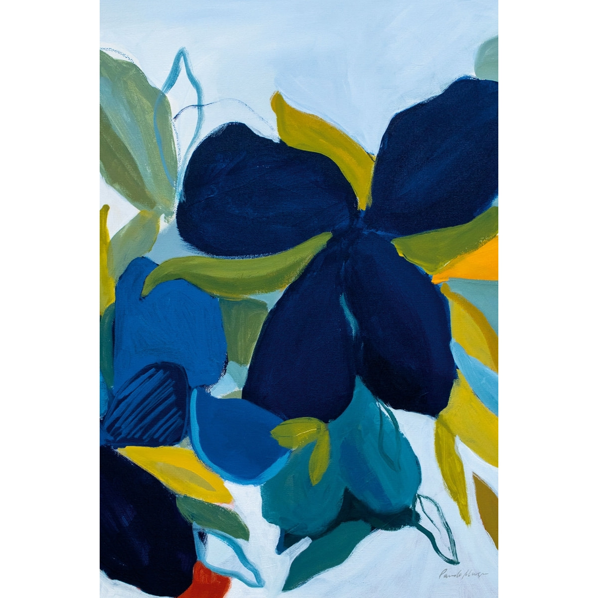 Tableau fleurs bleues Tableau alu Dibond