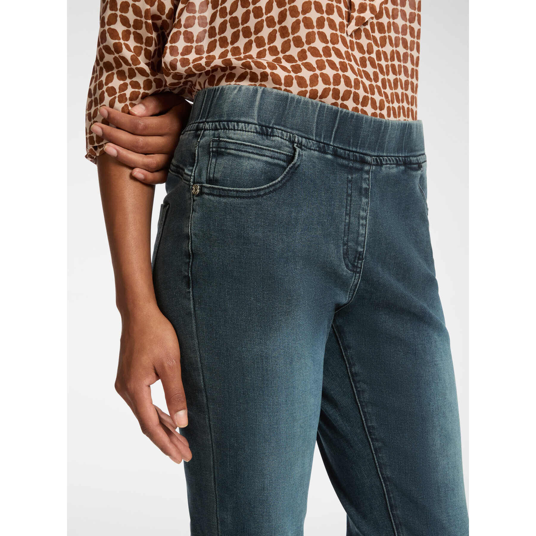 Elena Mirò - Pull-on jeggings 5 tasche, "Pat" - Blu