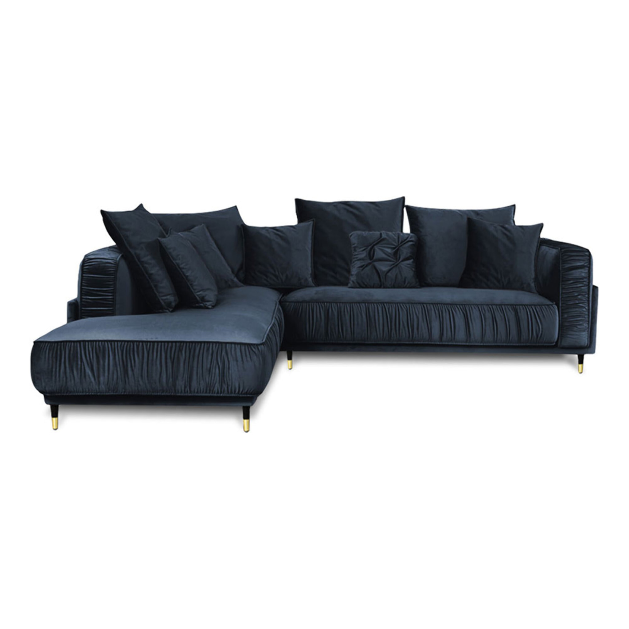 Canapé Velours Angle gauche Fiorenzo - 4 Places