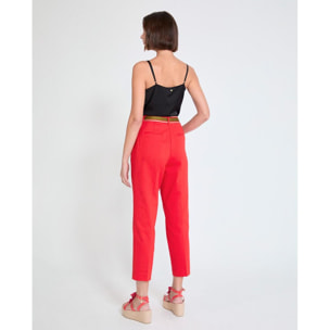 Pantaloni con nastro logo