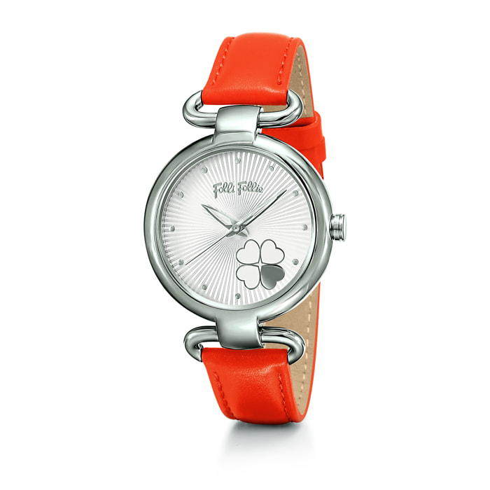 Reloj Folli Follie WF15T029SPW Mujer Analogico Cuarzo con Correa de Piel