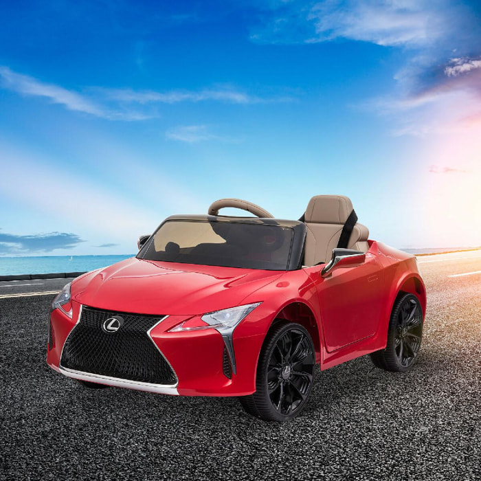 Voiture électrique enfants 12 V - V. max. 3 Km/h effets sonores + lumineux télécommande Lexus LC500 rouge