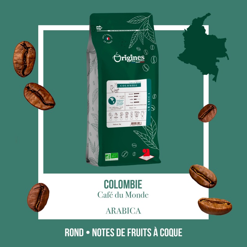 Café Bio Colombie Sierra Nevada - Pur Arabica - Grain 1 kg