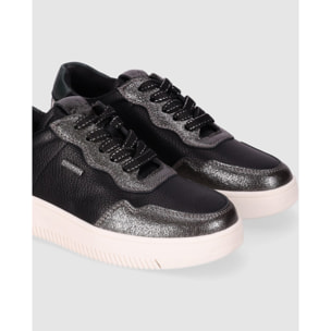 Deportivos de Piel - Negro - Tacón: Bajo