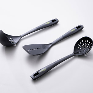 Set de 3 utensilios de cocina de nylon Xtra (cuchara ranurada, cazo y espátula) – San Ignacio