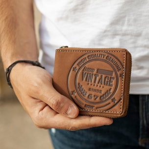 Cartera Hombre Piel Skpat Vintage Marron