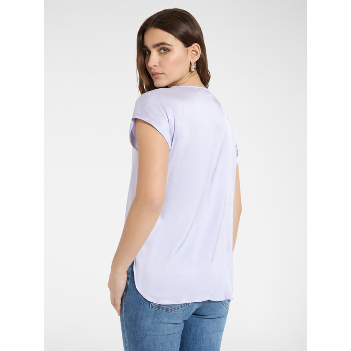 Elena Mirò - Blusa de satén - Violeta